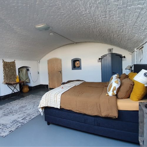 Slaapkamer accommodatie de Biesbosch